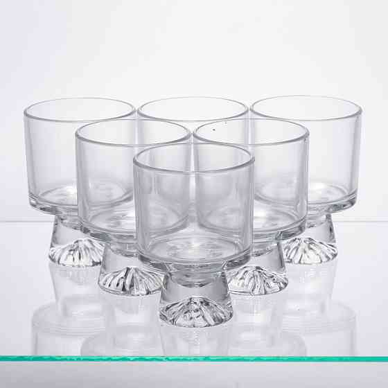 Креманки на ножке из толстого стекла, 6 шт. Киев