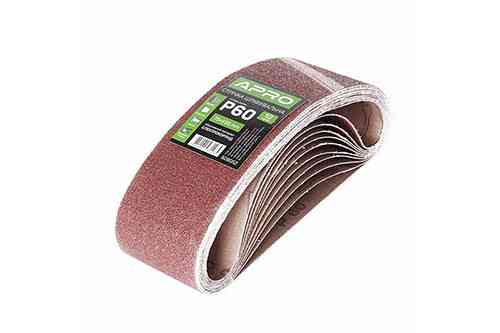 Стрічка шліфувальна нескінченна APRO P60 75×533 мм (10 шт.) Рівне