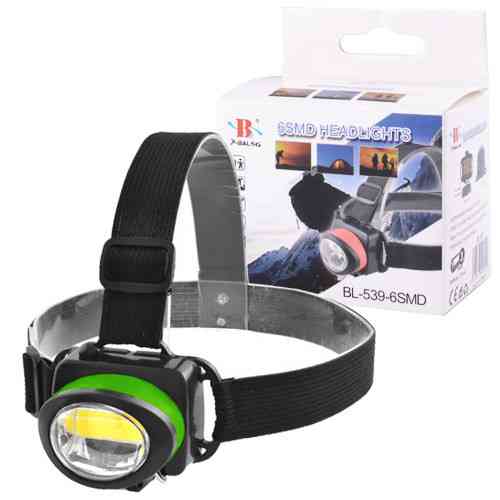 Налобний ліхтар Bailong BL-539, COB, 3xAAA Дніпро