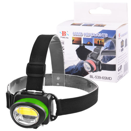 Налобний ліхтар Bailong BL-539, COB, 3xAAA Дніпро - фото 1