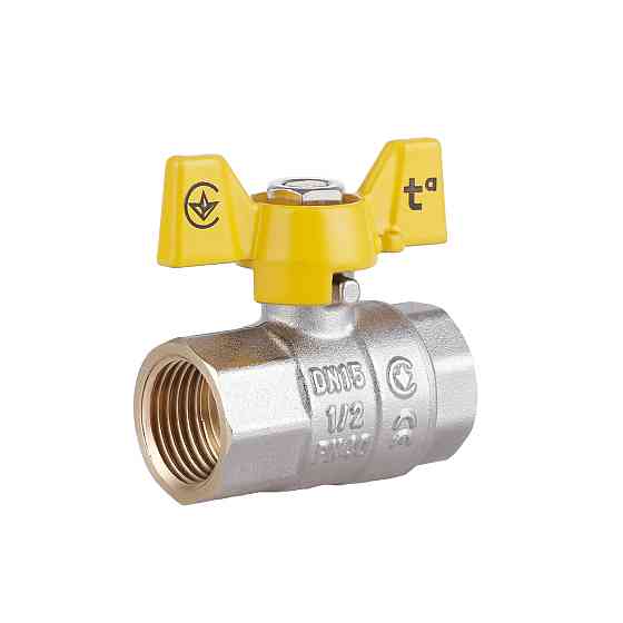 Кран кульовий Thermo Alliance Standart 1/2" ВР для газу (метелик) SD602NG15PN40 Київ