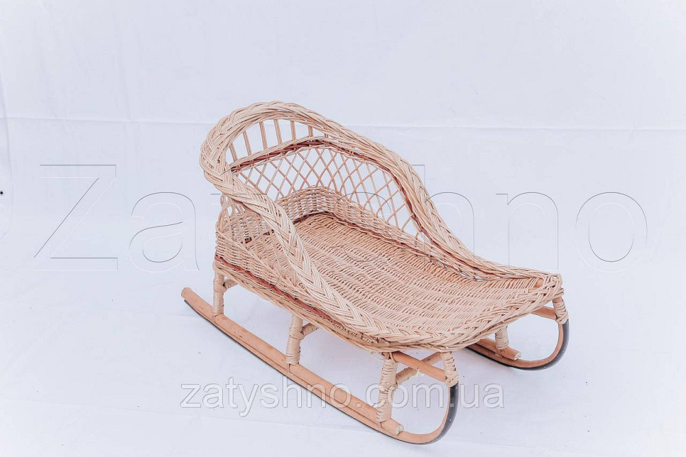 Санки плетеные из лозы | санки из лозы | детские санки из лозы санки плетеные детские со спинкой Киев - изображение 2
