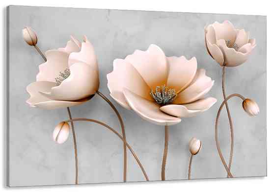 Картина холст у вітальню / спальню   Маки    MLP_75 ( 60х30см ) 80х160см Київ