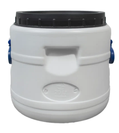 Бочка пластиковая 20л пищевая белая бидон  широкая горловина для солений,меда,молока Днепр