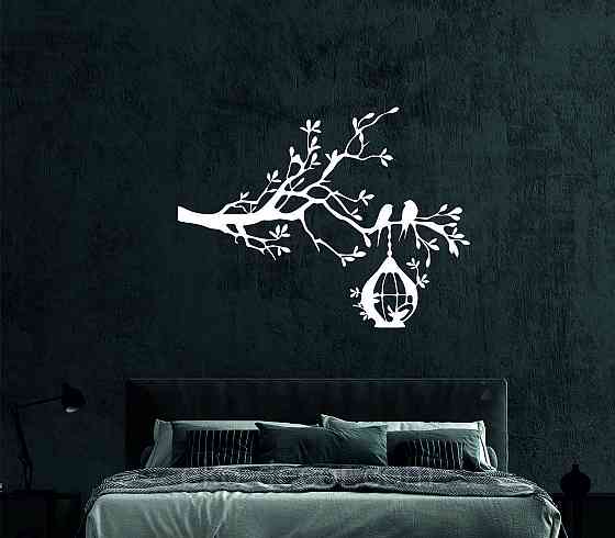 Декоративное настенное Панно «Птичка» Декор на стену 50*37 см, Белый Киев