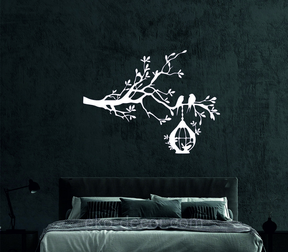 Декоративное настенное Панно «Птичка» Декор на стену 50*37 см, Белый Киев - изображение 2