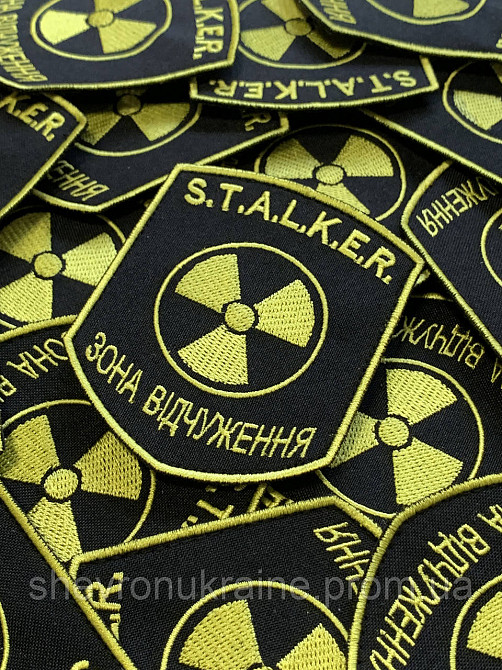 Шеврон STALKER (Форма щит. На липучке) Размер 9x7.5см Киев - изображение 2