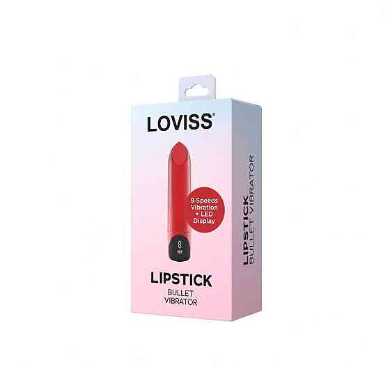 Віброкуля-помада Loviss Lipstick Bullet Vibrator, 9 режимів, перезаряджувана Sex Aura Київ