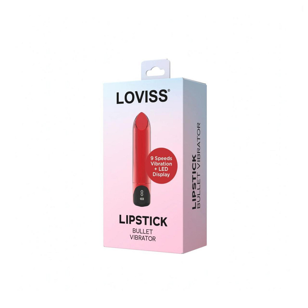 Віброкуля-помада Loviss Lipstick Bullet Vibrator, 9 режимів, перезаряджувана Sex Aura Київ - фото 5