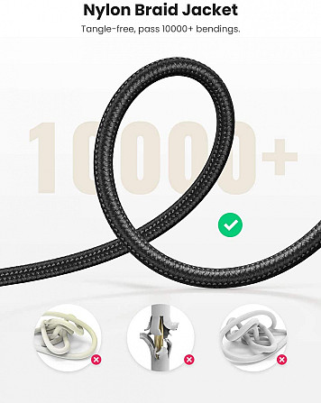 Аудіо кабель AUX 3.5 mm (miniJack) Ugreen AV112 (Чорний, 1м) Николаев - изображение 8