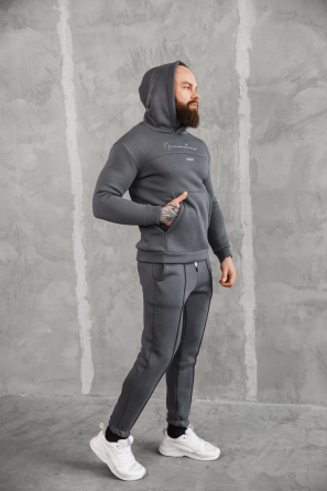 Теплый спортивный костюм мужской Европа Графитовый L Харьков