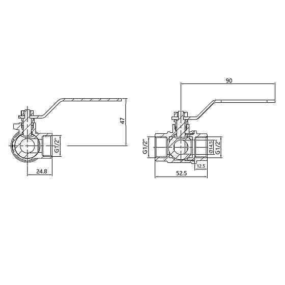Thermo Alliance Standart Кран кульовий триходовий 1/2" ВВВ SD310W15 Київ