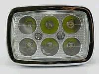 Вставка у фару світлодіодна квадратна (D=14,9 cm 21W, 6 лампочок, дальній/ближній) Мукачево - фото 1
