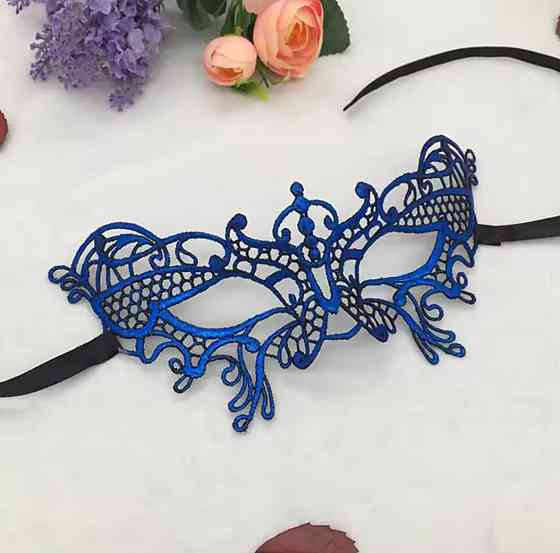 Маска для вечірок на лице one size синій Київ
