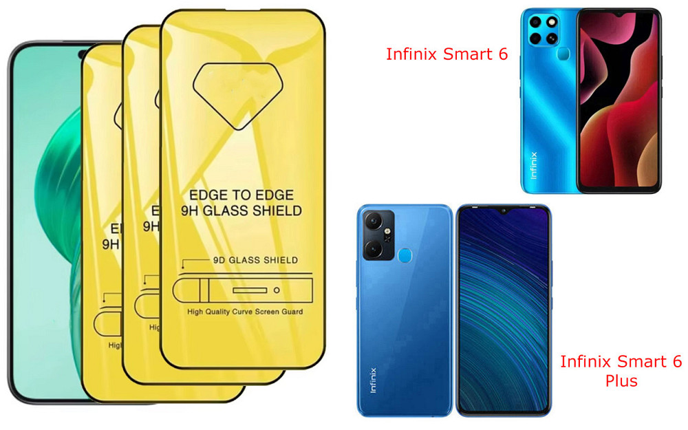 Захисне скло DefenzoGlass для Infinix Smart 6, Smart 6 Plus – подвійна міцність Київ - фото 1