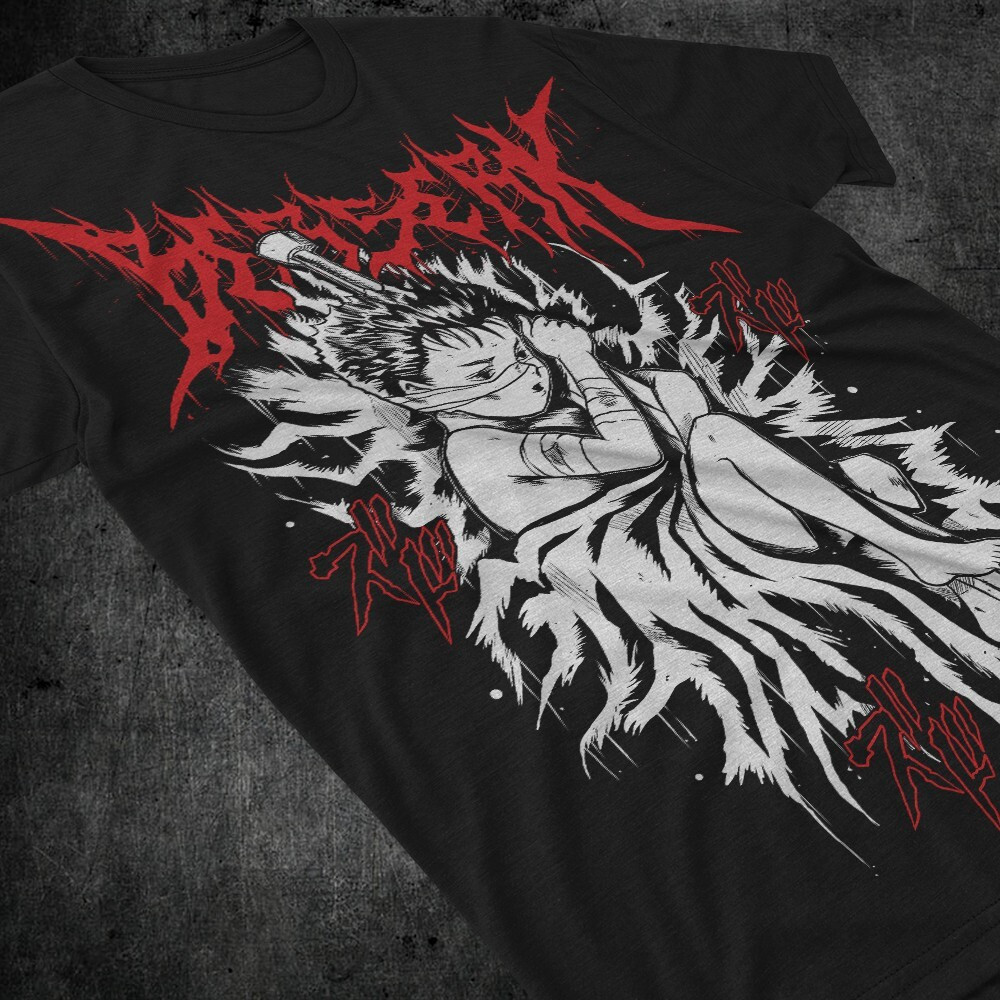 Футболка мужская аниме Гутс Кид Берсерк Манга оверсайз (S/M/L) Черний AnimeJ0818 Днепр - изображение 6