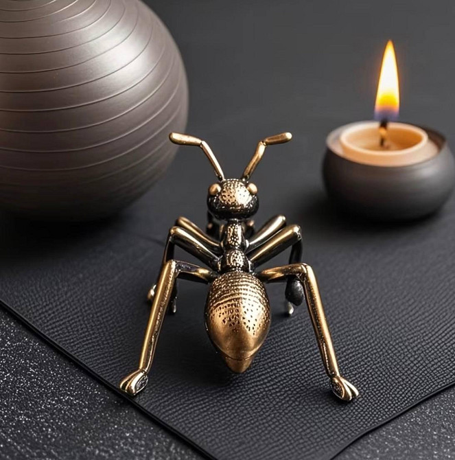 Подставка для благовоний муравей, держатель для аромапалочек, декоративная статуэтка, металл Киев - изображение 4
