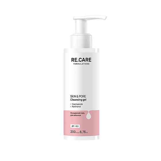 Очищающий гель для лица Skin & Pore Cleansing gel RE.CARE 200 мл Винница