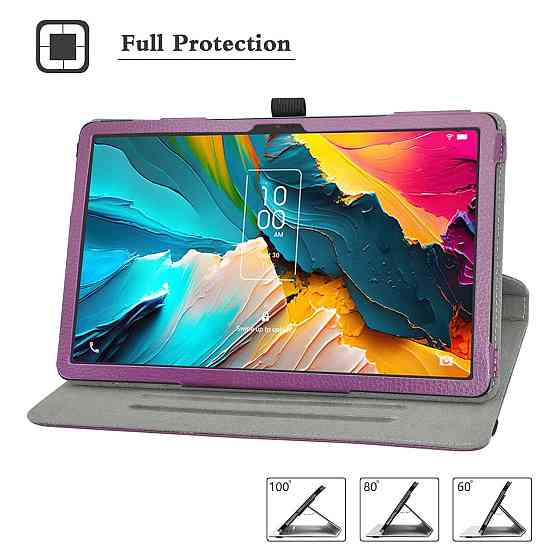 Чехол для планшета MAMA MOUTH TCL NXTPAPER 11 фиолетовый 11 дюймов 360° вращающаяся подставка PU Киев