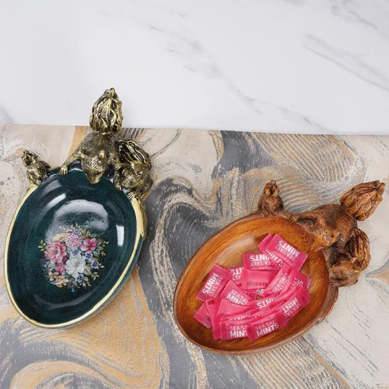 Ключниця миска Білочки для дрібниць та цукерок (Зелена) Вінниця