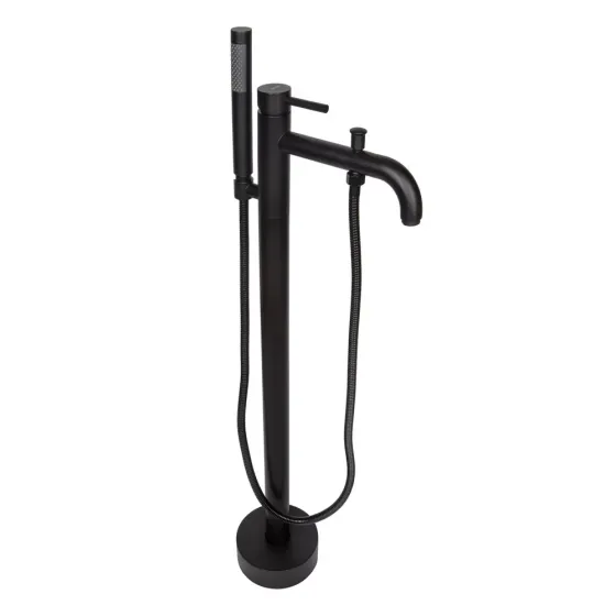 Напольный смеситель для ванны WEZER EKO19A-01-BLACK черный Киев