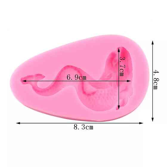 Молд силиконовый рыба 83 на 48 мм розовый Киев
