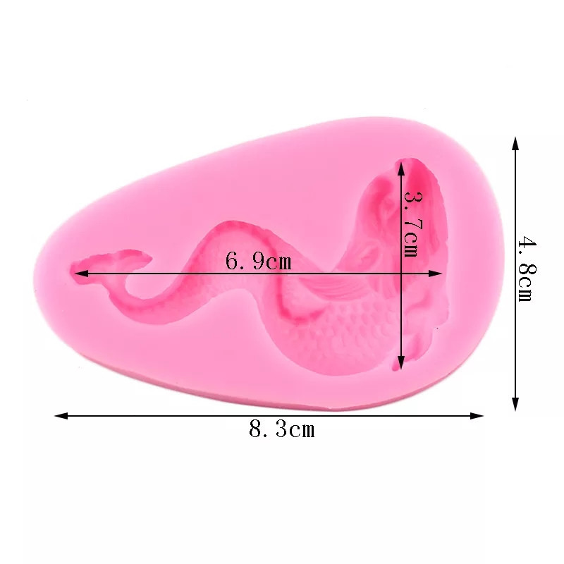 Молд силиконовый рыба 83 на 48 мм розовый Киев - изображение 2