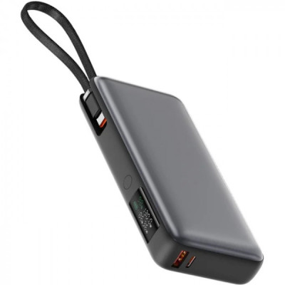 Батарея универсальная Acefast 20000mAh 130W PD, QC/3.0 USB-A+USB-C In/Out,build-in cable M22 Gray (6974316283904) Винница - изображение 2