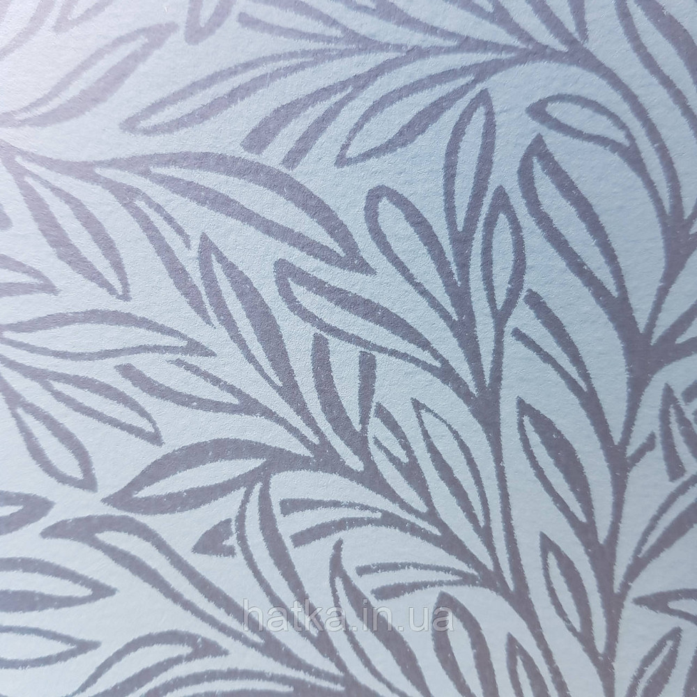 Шпалери флізелінові екологічно чисті Rasch Salisbury 0.53х10 листя гілки маленькі чорні на темно сірому Київ - фото 1