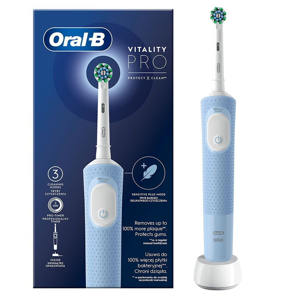 Зубна електрощітка Braun Oral-B Vitality D103.413.3 Pro Protect X Clean Cross Action Blue ( 11602 ) Харків - фото 1