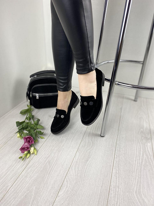 VIKTTORIO Туфлі жіночі VIKTTORIO ЖАЗИНА чорні (весна-осінь, замша натуральна) (2700) Коломия - фото 7