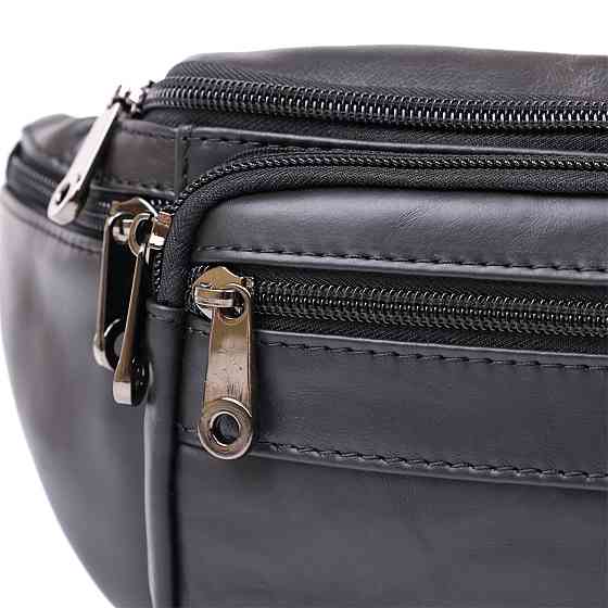 Мужская кожаная сумка на пояс Vintage 20487 Черный Киев