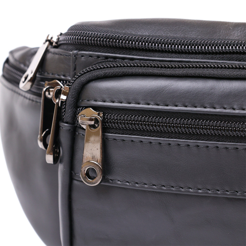 Чоловіча шкіряна сумка на пояс Vintage 20487 Чорний Київ - фото 6