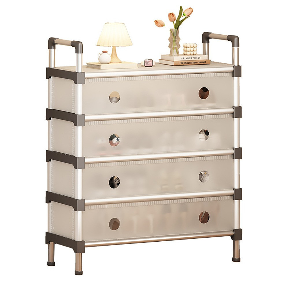 Тумба металлическая в прихожую 4 полки XL-1336 / Органайзер для обуви / Стеллаж для обуви / Полка для хранения Киев - изображение 1