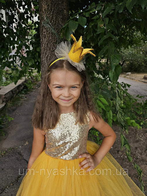 Золоте нарядне плаття на дівчинку Дитячі нарядні сукні з блискітками Кривий Ріг - фото 14