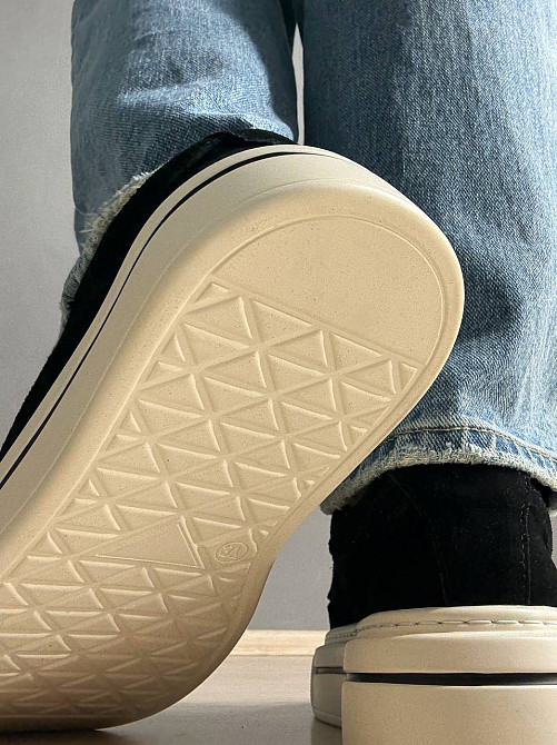 Кеды женские Hengji 707-6 замшевые на высокой платформе черные, 40, 25,5 см Киев - изображение 9