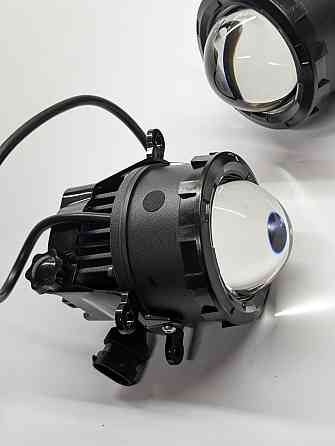 Противотуманные фары LED линза универсальная 3,5 дюйма 90мм туманка 60 ватт белая/желтая (два режим) Харьков