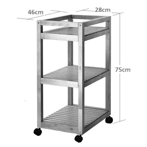 Етажерка для ванної на коліщатах "Андолі" каррі Миколаїв - фото 2