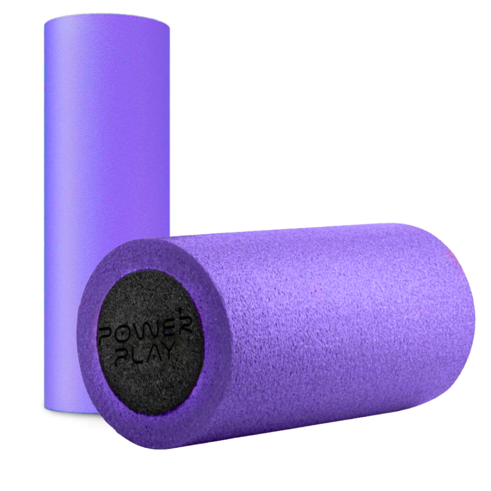 Масажний ролик (роллер) гладкий PowerPlay 4021 Fitness Roller Чорно-фіолетовий (30x15см.) Кам'янське - фото 11