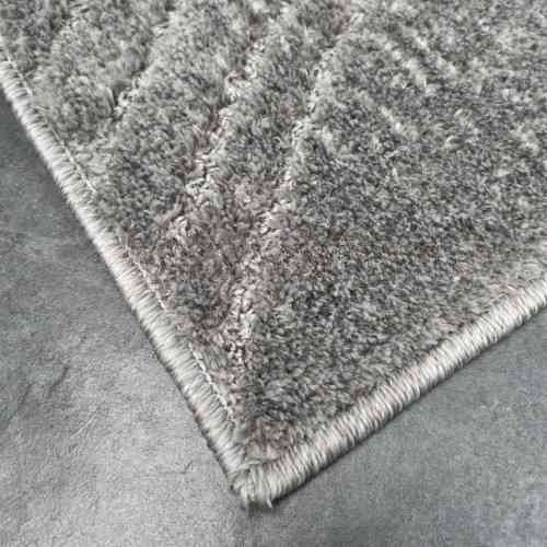 Набір килимків для ванної кімнати 2шт 57*100см+57*50см U-виріз Абстракція Joy сірий тафтинг Дариана Житомир