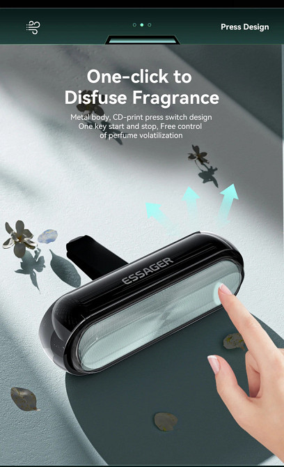 Автомобільний освіжувач повітря ESSAGER Grey Київ - фото 3