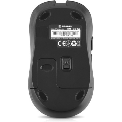 Мышка REAL-EL RM-331W Wireless Black (EL123200044) Винница - изображение 11