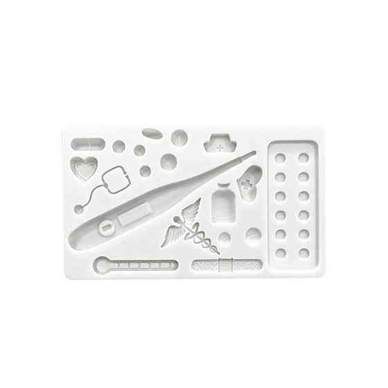 Молд силиконовый Медицина 154 на 90 мм серый Киев