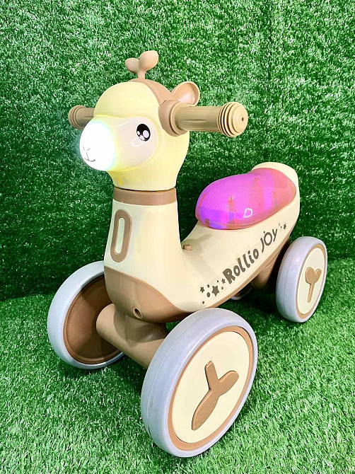 Біговел - толокар JOY музика укр озвучка підсвічування Бежевий (JS-31245) Чернигов - изображение 8