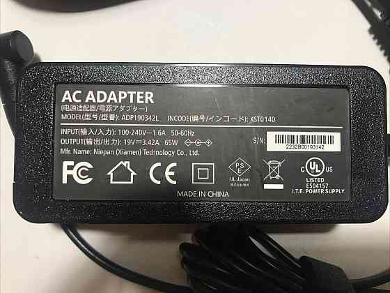 Зарядний пристрій для ноутбука Acer Swift Spin ADP190342L 19V 3.42A 65W з сертифікатом безпеки UL та широким діапазоном вхідної на Київ