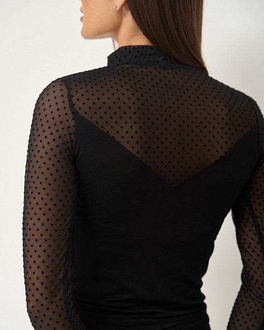 Жіноча кофточка з прозорими рукавами та декольте - Ozkan 26824 XL Київ - фото 6