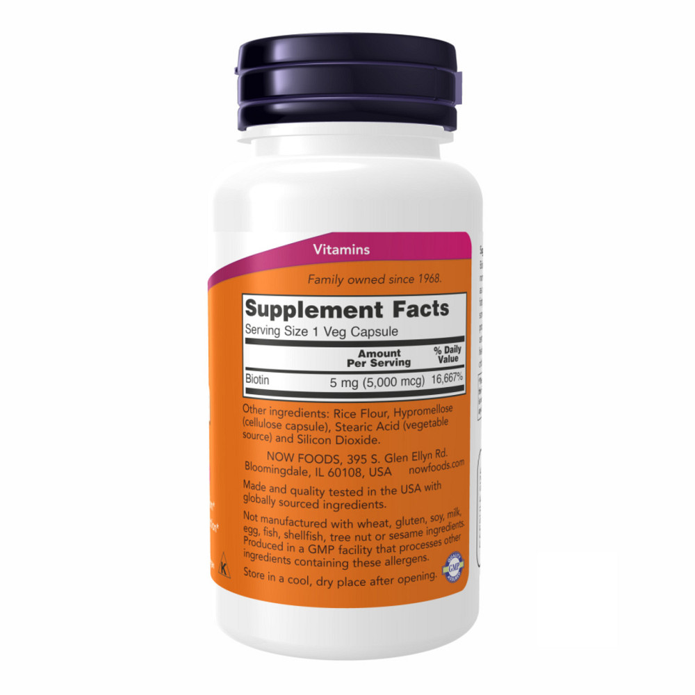 Биотин Now Foods BIOTIN 5000mcg 60 раст капс Киев - изображение 5