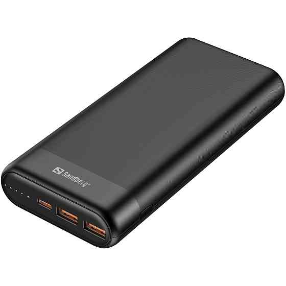 УМБ Sandberg 20000mAh 65W PD,QC3.0, Always-ON-Mode, 2xUSB-A, USB-C In/Out , кабель 100W 0.5m Вінниця