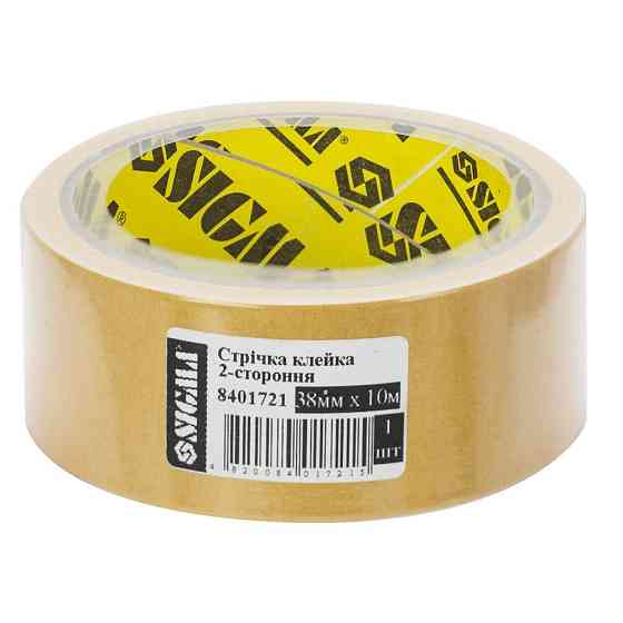 Скотч 2-х сторонний на полипропиленовой основе 38мм×10м SIGMA (8401721) Ровно