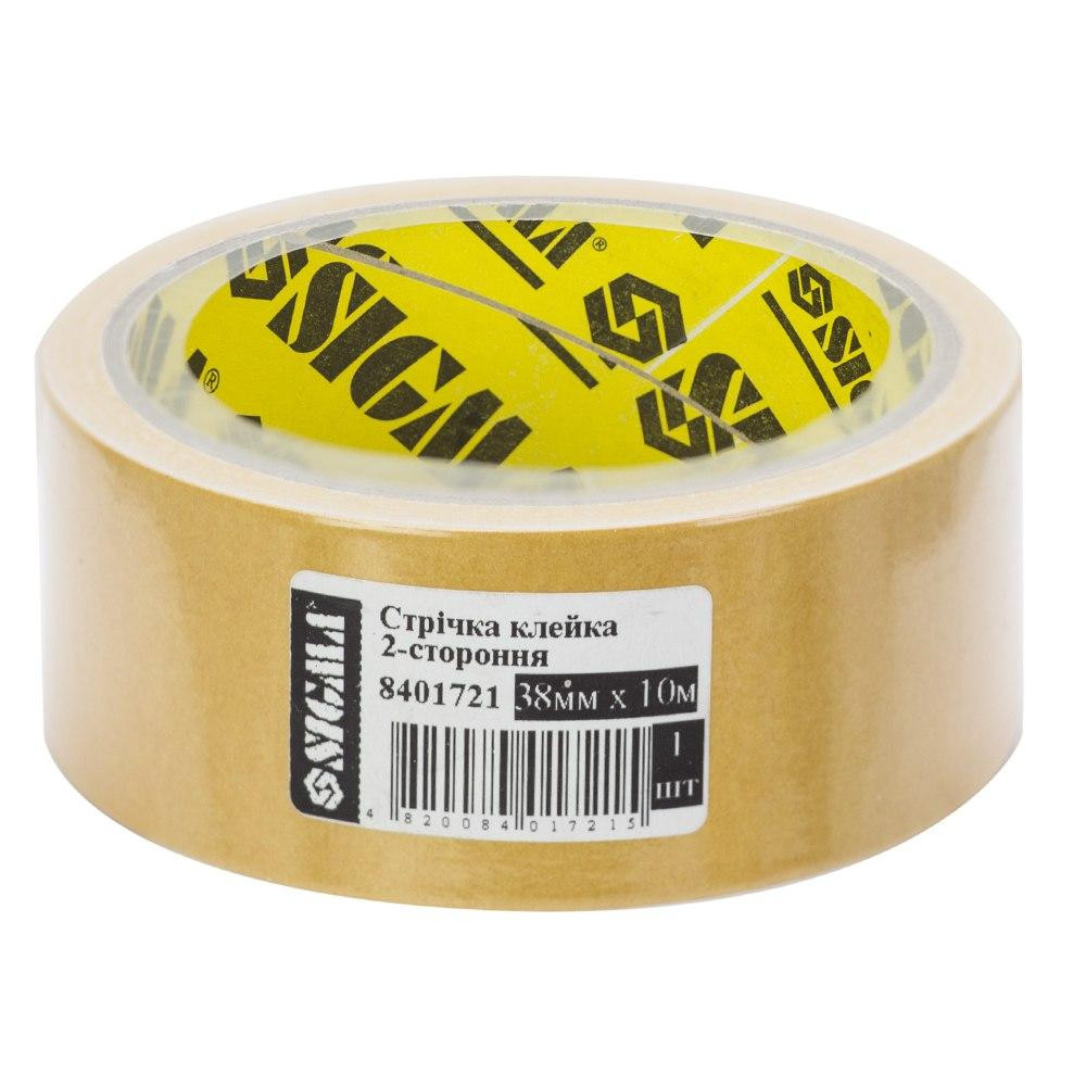 Скотч 2-х сторонний на полипропиленовой основе 38мм×10м SIGMA (8401721) Ровно - изображение 1